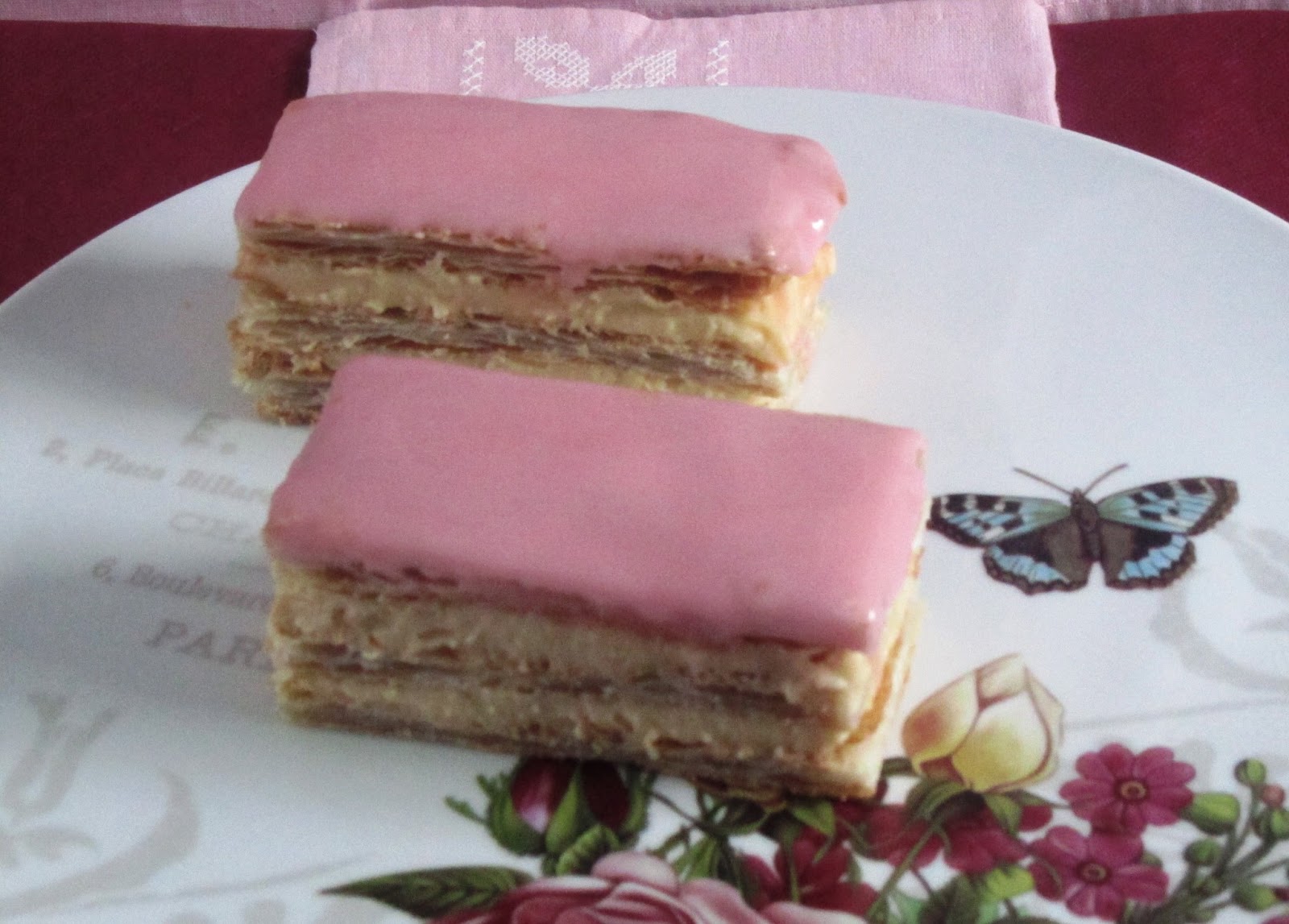 Milhojas Rosa - Reto Tia Alia | Las Recetas de Marichu.... y las mias