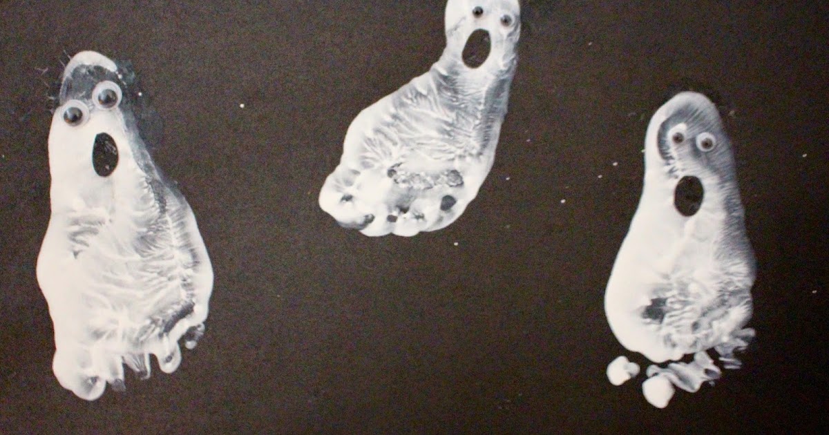 Spooky Ghost Footprints - Messy Little Monster