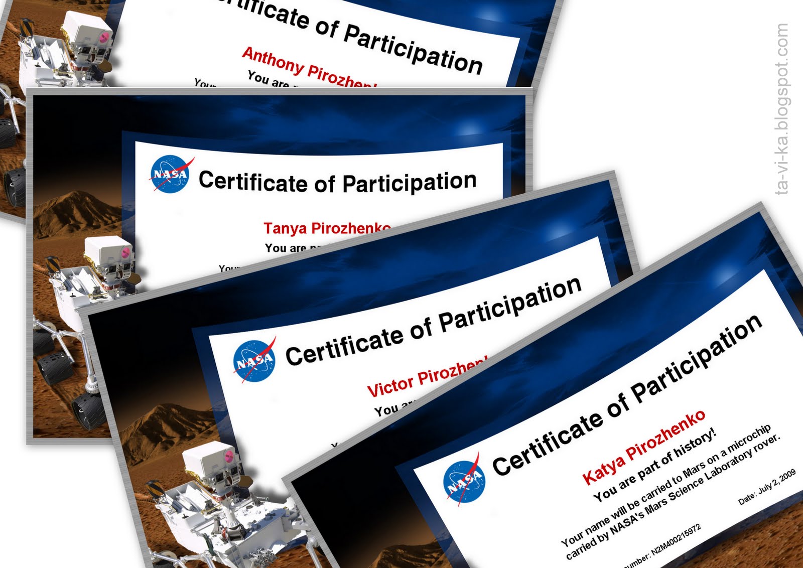 Nasa отправляет имена. Nasa отправляет имена