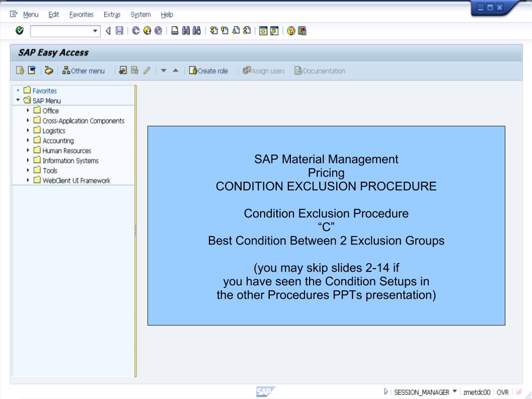 青蛙SAP分享 Froggy's SAP sharing Material Management (Pricing) Condition