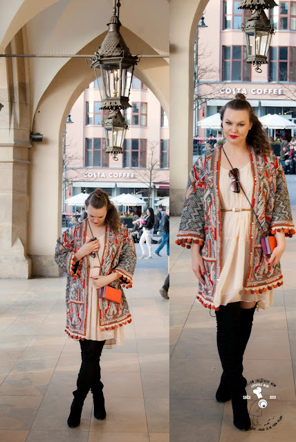WIOSENNY STRÓJ DNIA Z HAFTOWANĄ KORALIKAMI MARYNARKĄ H&M TREND / SPRING OOTD WITH BEADED JACKET H&M TREND