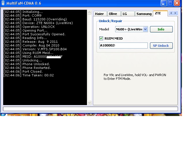 multifun cdma zte tool