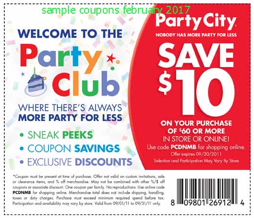 Discount code for party city coupons