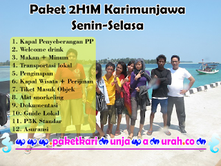 brosur paket wisata karimunjawa 2h1m senin-selasa