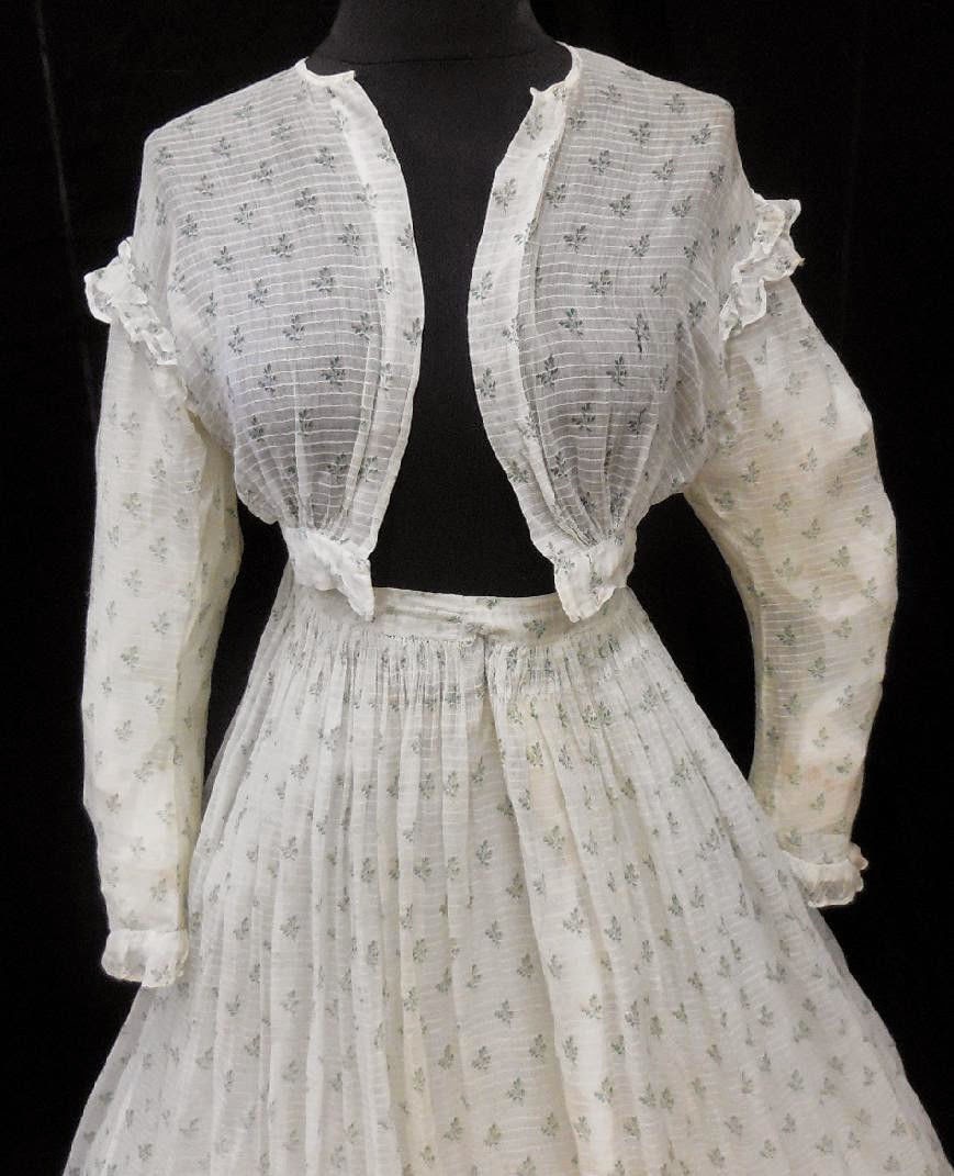 All The Pretty Dresses: Late 1820's Sheer Romantic Era Dress