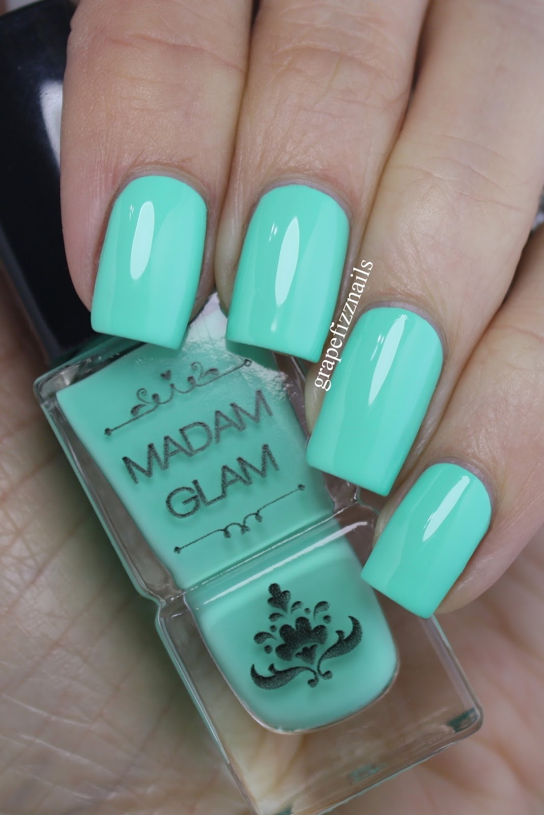 Grape Fizz Nails Madam Glam Polish Swatches and Review