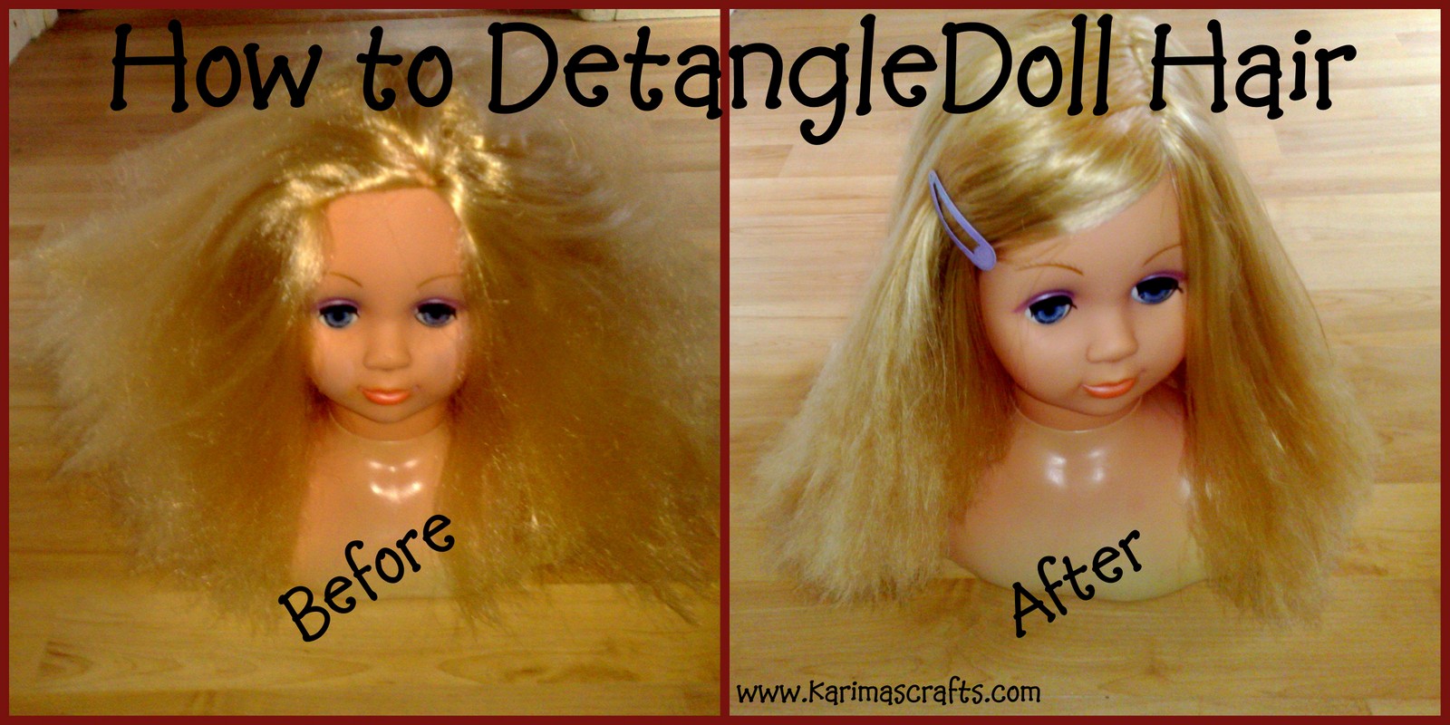 Karimas Crafts How To Detangle Doll Hair Tutorial