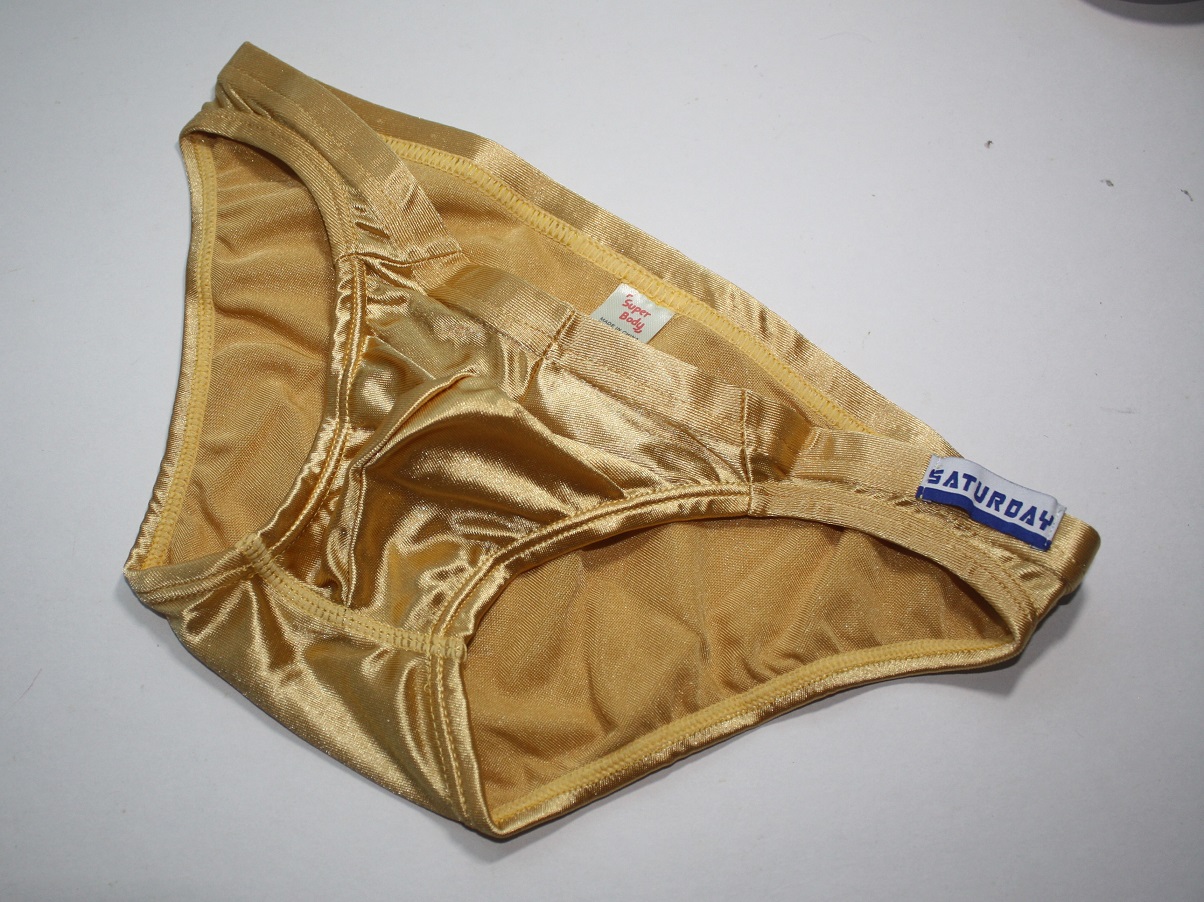 FASHION CARE 2U UM2401 Sexy Gold Metallic Men Brief Shorts Underwear