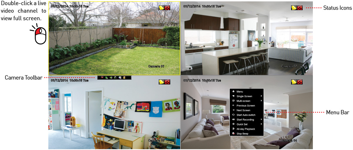 Hikvision Live View Icons explained