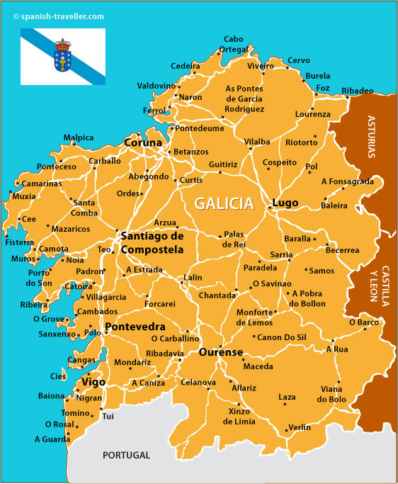 Mapa de Galicia Región Mapa de Galicia Región