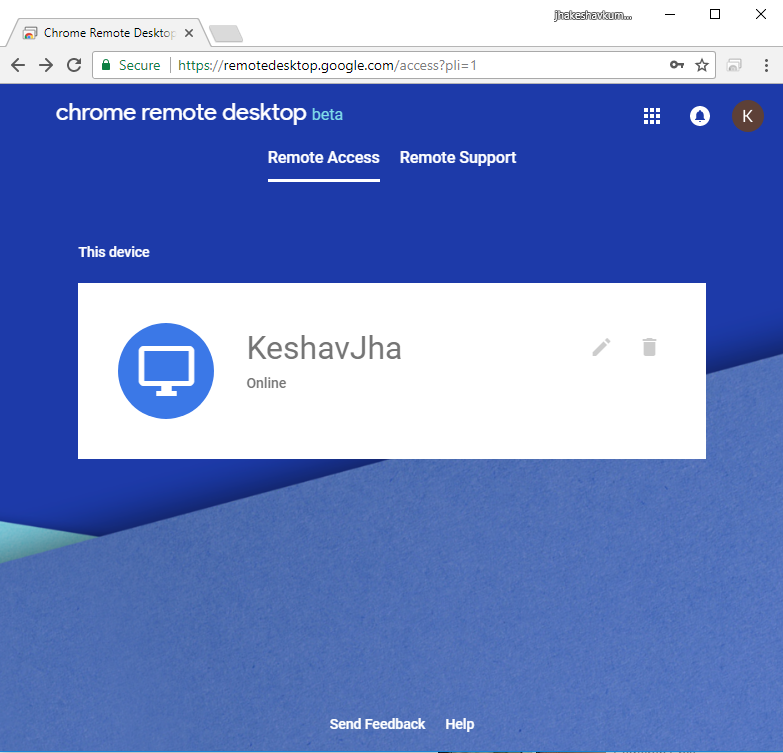 keshav s blog chrome remote desktop