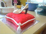 Cinderella's shoe and pillow cake