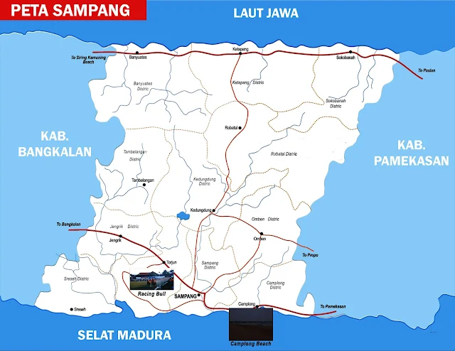 Gambar Peta Sampang Lengkap 14 Kecamatan