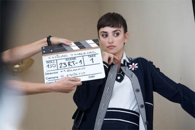 Penélope Cruz as Magdalena "Lena" Rivero in Broken embraces (2009), shooting scene of the movie Elevator (directed by Mateo Blanco), Broken Embraces, Directed by Pedro Almodóvar
