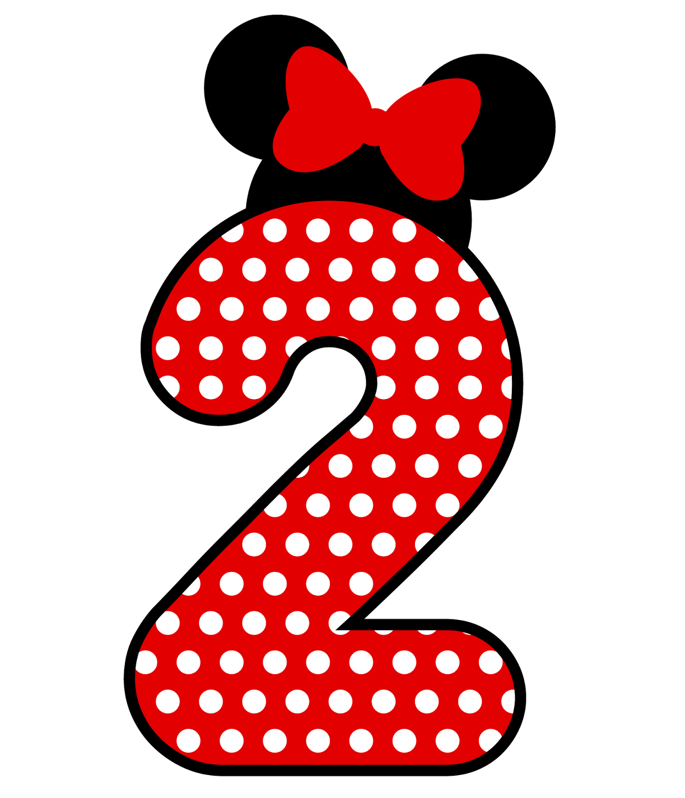 Red+Number+2.png (1372×1600) | Minnie mouse drawing, Minnie mouse ...
