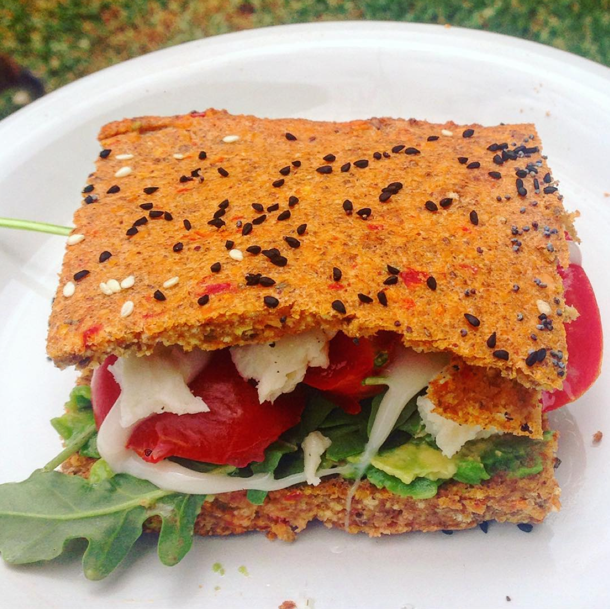Paleo Lentil Flat Bread Sundried Tomato and Garlic, vegan, yeast and