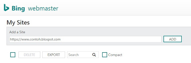 Cara mendaftarkan blog ke Bing webmaster tools Cara mendaftarkan blog ke Bing webmaster tools