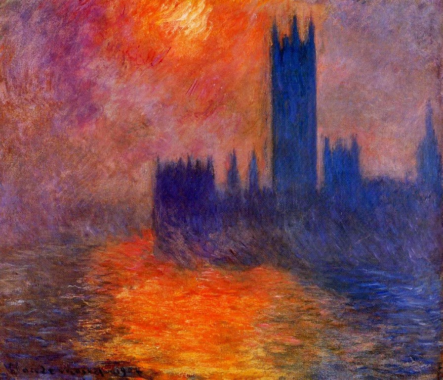 Клод Моне Здание Парламента, закат. 1904