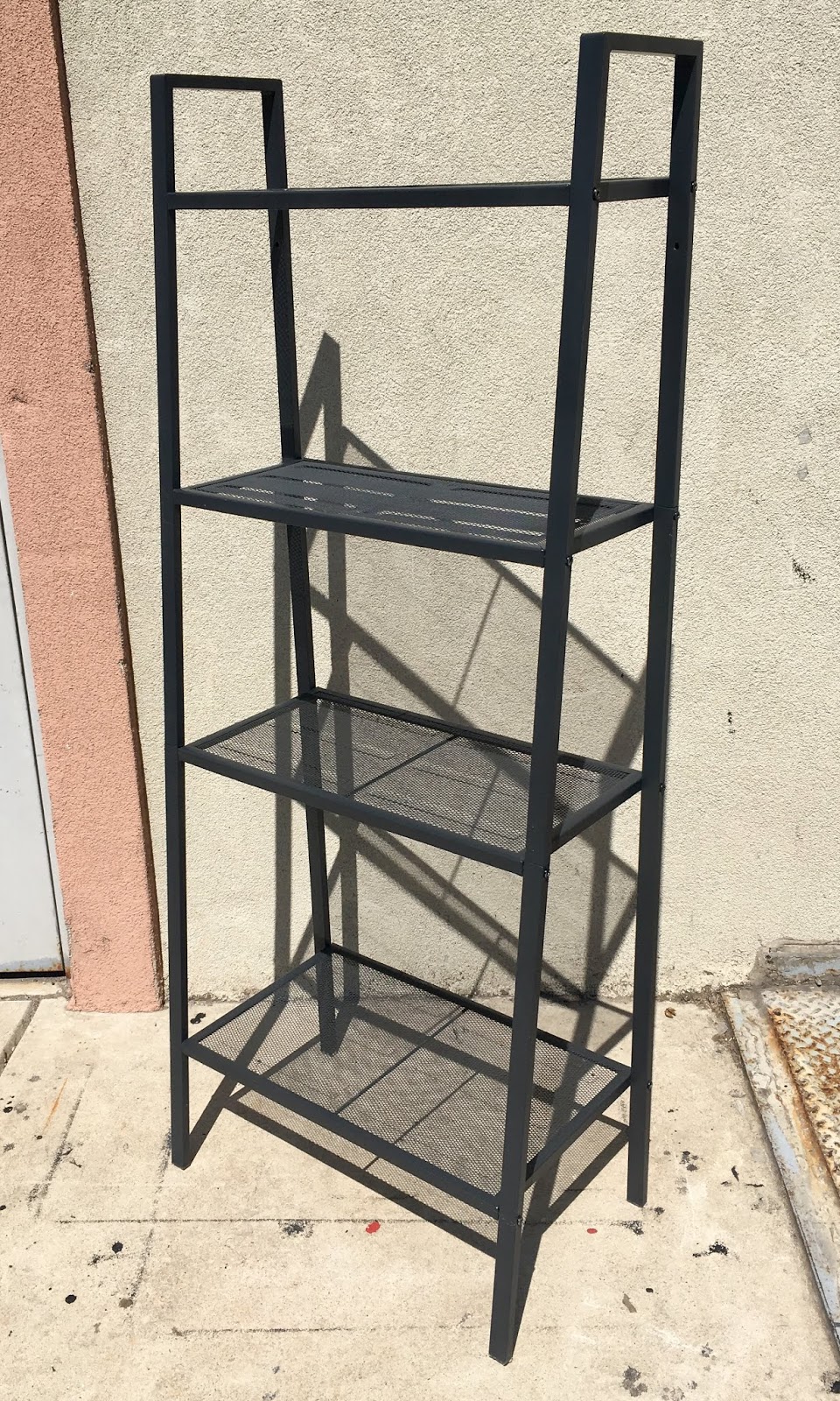 Uhuru Furniture & Collectibles Black Metal Open Shelf 25 SOLD