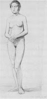 Mondrian A643 Standing Female Nude 