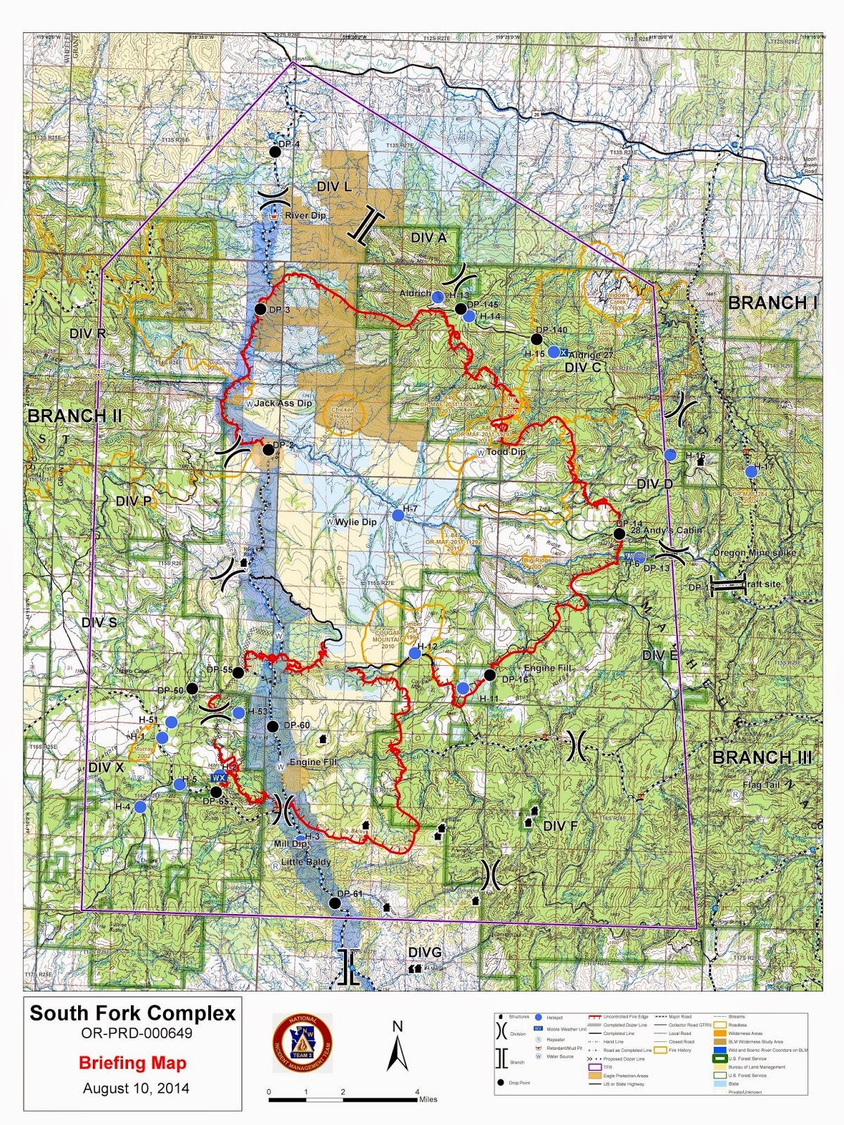 South Fork Complex Maps