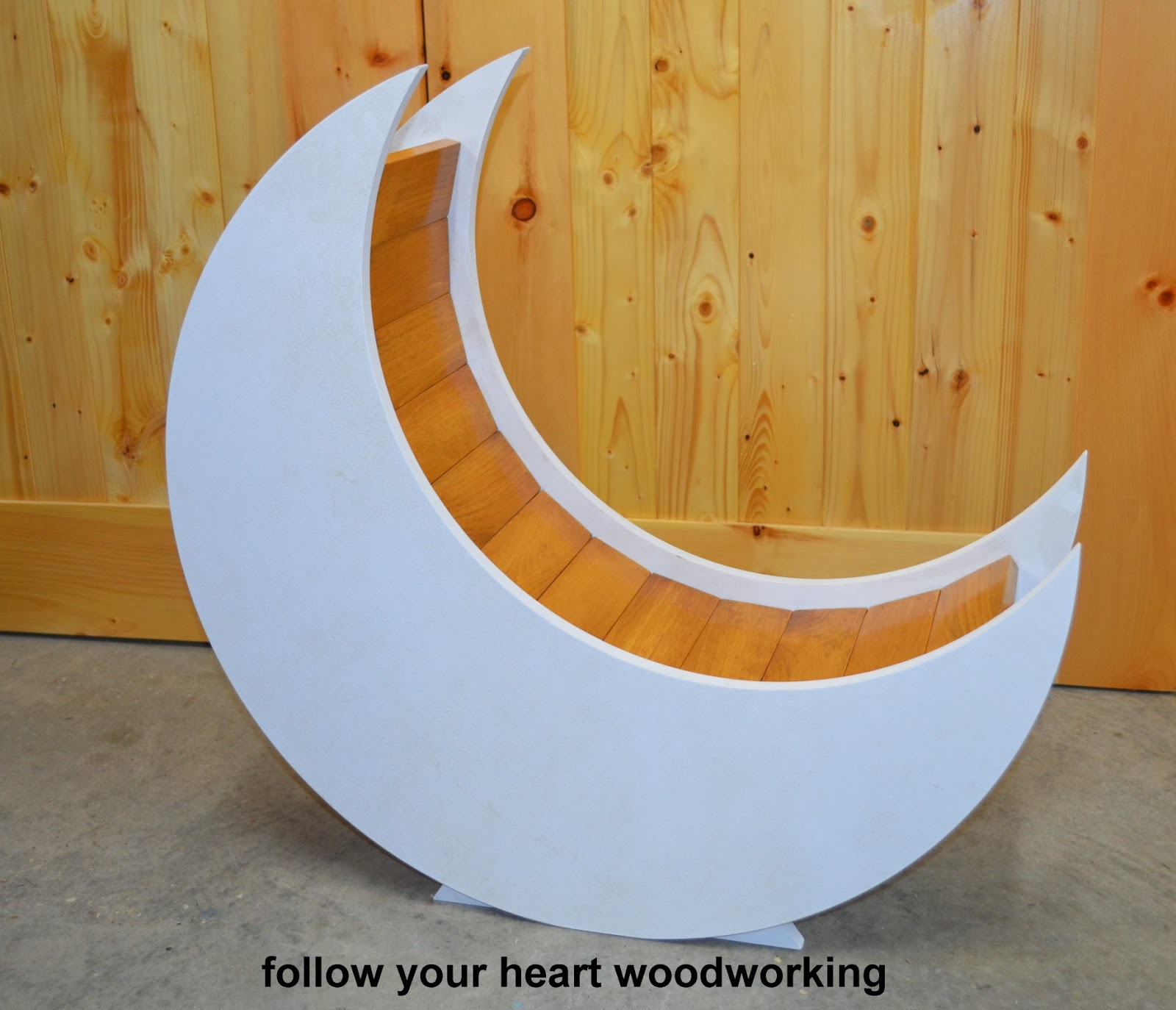 follow your heart woodworking Moon Photography Prop