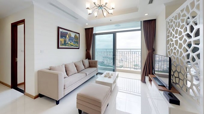 Căn hộ cho thuê cao cấp Vinhomes Central Park 3 phòng ngủ nội thất đầy đủ.