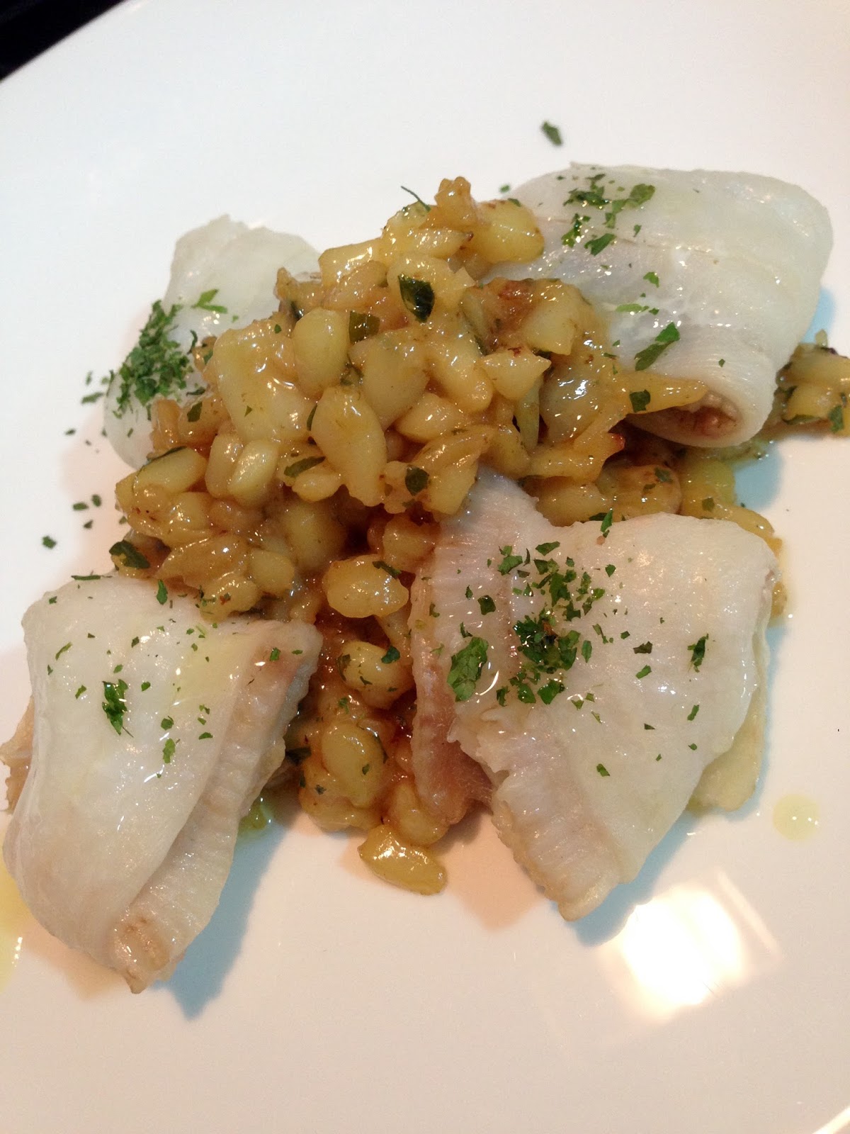 Falso risotto de sepia con gallo asado. Francis Egea 2016.