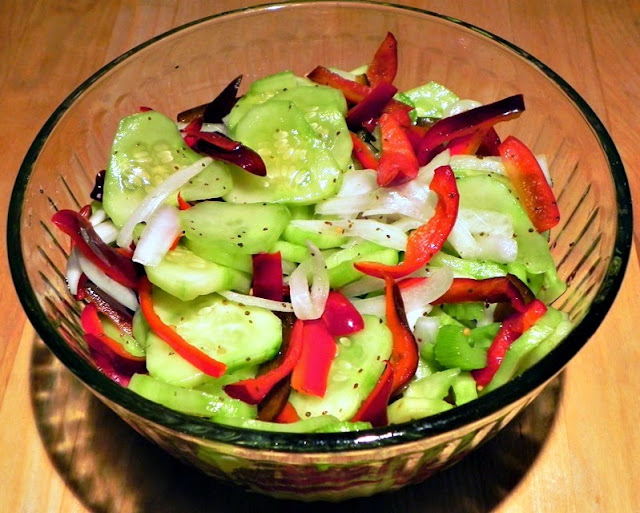 The Iowa Housewife Summer Cucumbers and Sweet Peppers