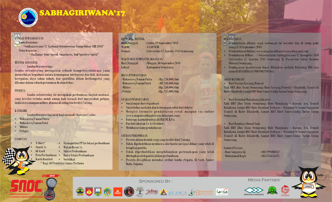 Rute Sabhagiriwana'17 National Orienteering Competition (SNOC) VIII • 2018 Sabhagiriwana'17 National Orienteering Competition (SNOC) VIII Route 2018