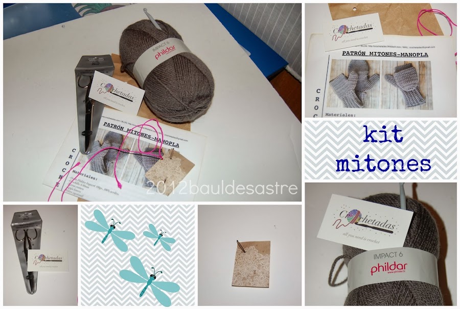 kit mitones de crochetadas