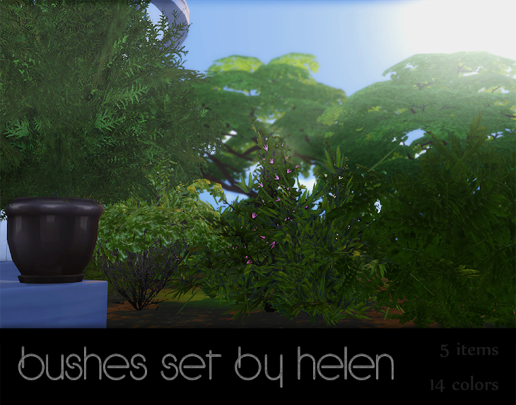 Helensims TS4 Bushes set