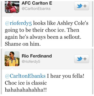 Tweet Rio Ferdinand Terhadap Salah Satu Pengguna Twitter