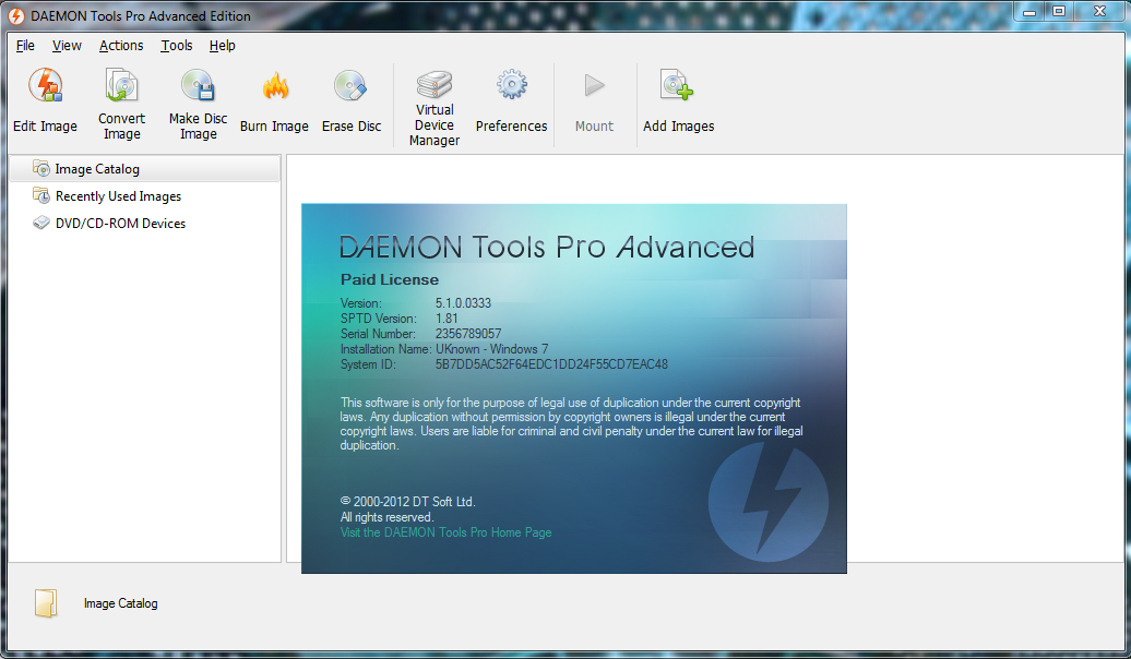 DAEMON Tools Pro Advanced 5.2.0.0348 + Crack FireSlim