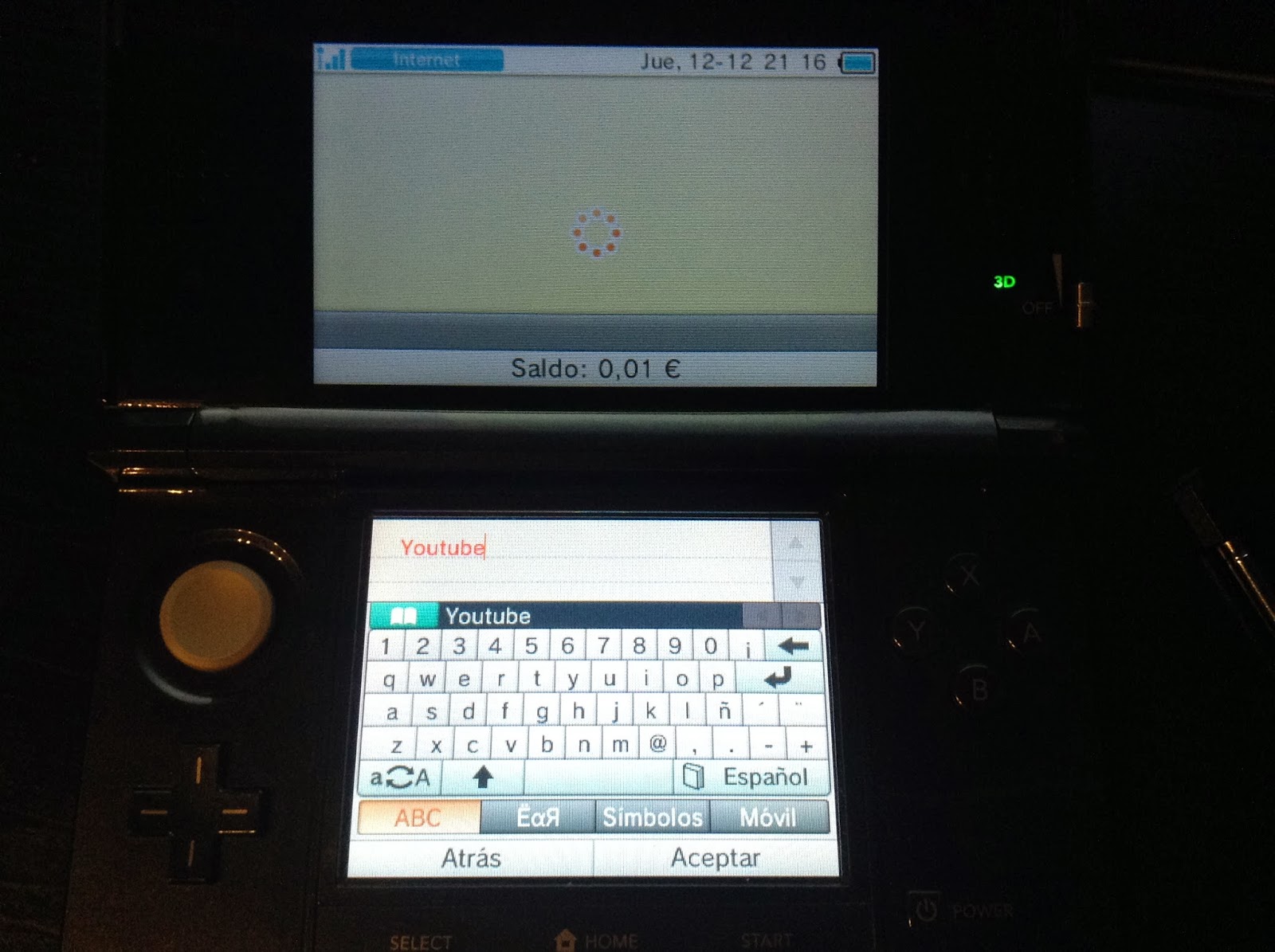 GAM3R Youtube en Nintendo 3DS