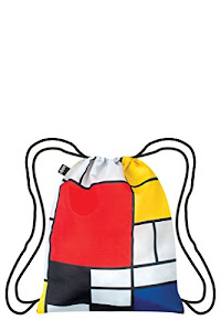 LOQI Backpack PIET MONDRIAN Composition Red Yellow Blue Black