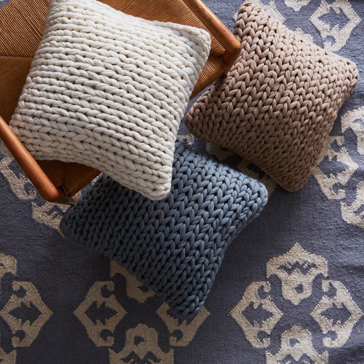 knitted pillows