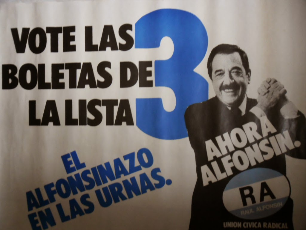 LA PLUMA LIBROS: AFICHE CAMPAÑA ELECTORAL 1983 UCR RAUL ALFONSIN