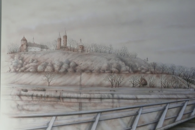 Malowidło ścienne Malowanie obrazu na ścianie, panorama miasta Płock, mural 3D