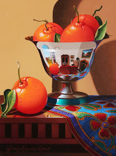 bodegon con naranjas pintadas al oleo