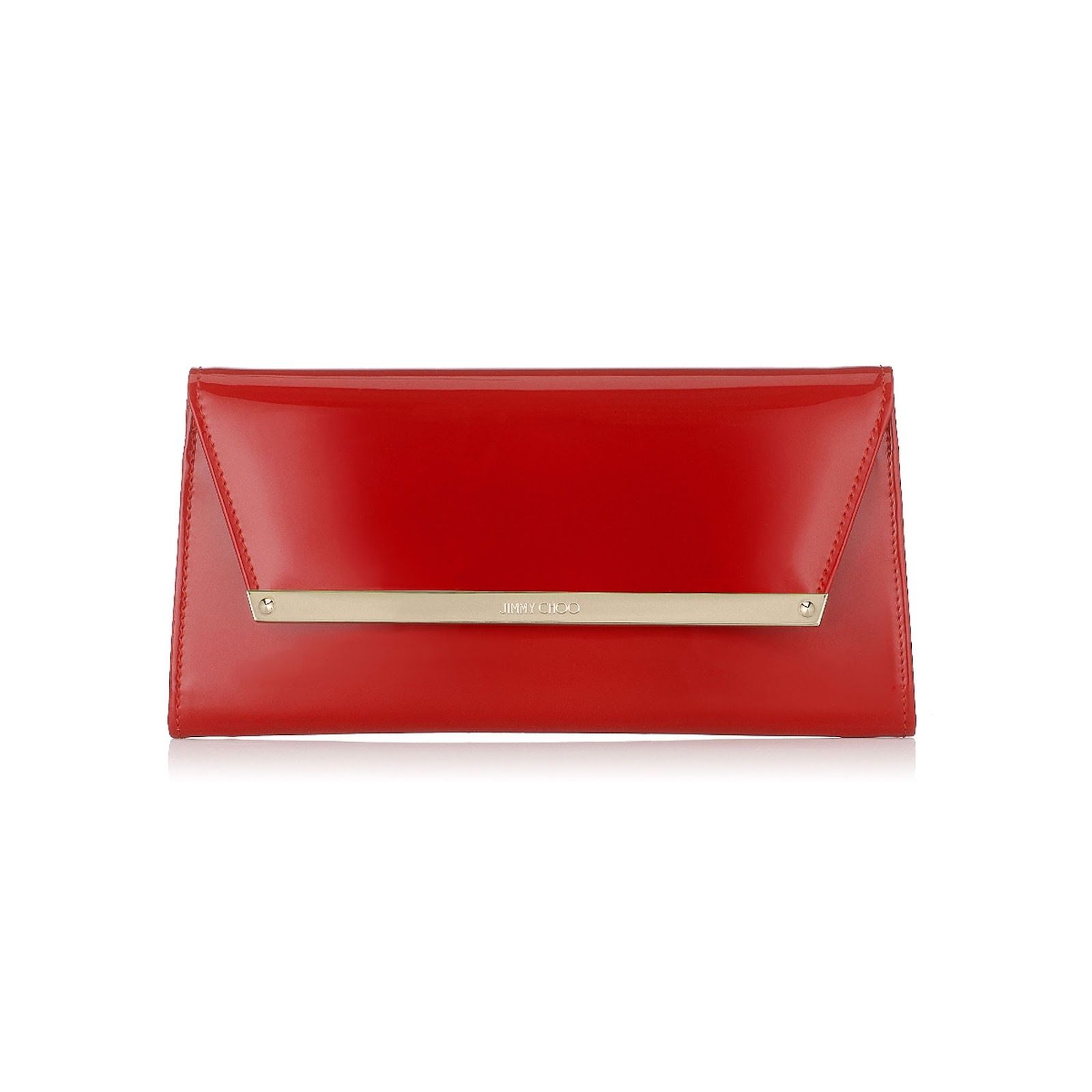 red patent clutch