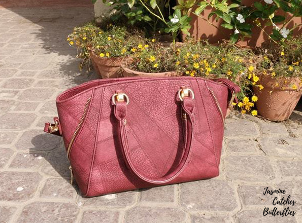Rosegal Red Metal Zip Embellished Faux Leather Handbag Rosegal Red Metal Zip Embellished Faux Leather Handbag