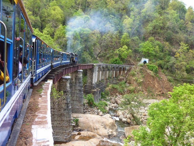 Nilgiri Mountain Railway crossing over a Bridge