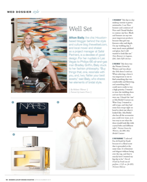TheWellSet.com's feature in Houston Brides 2014
