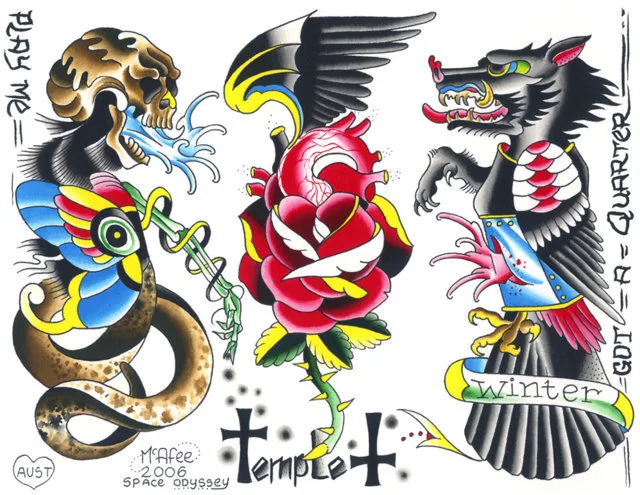 Tatuajes tradicionales diseños