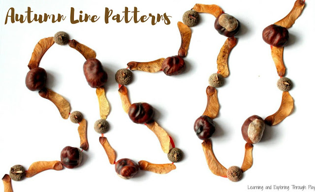 Autumn Activities for Kids - Autumn Line Patterns - Learning and Exploring Through Play