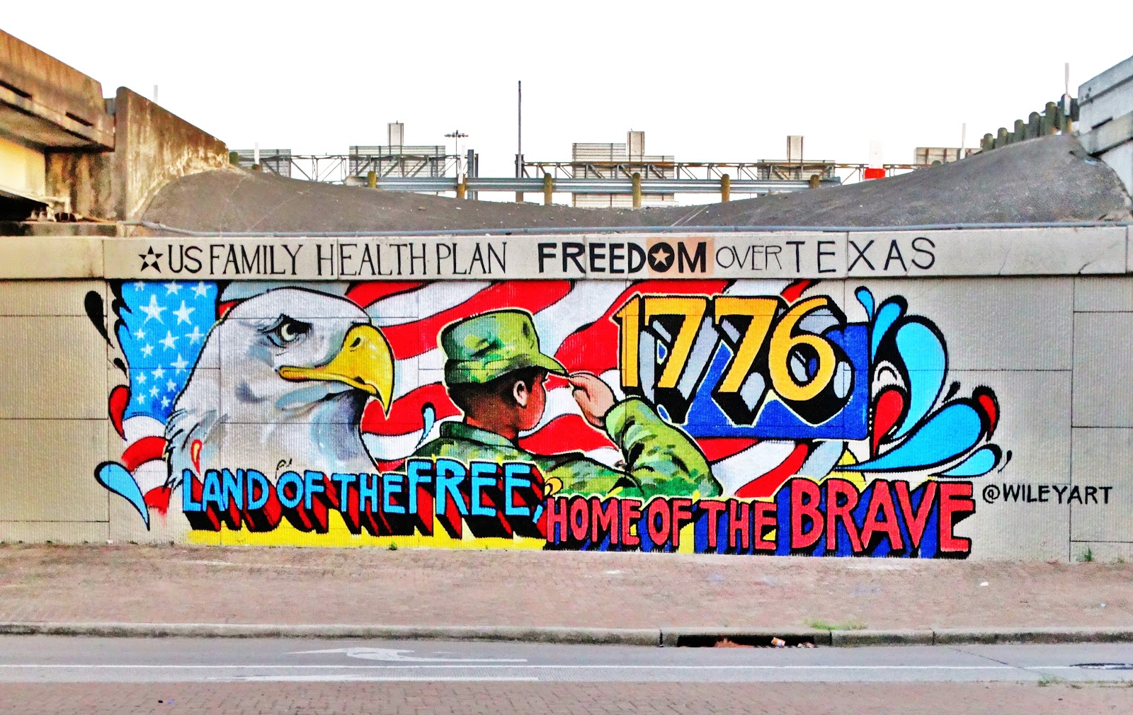 Houston in Pics Freedom Over Texas Freeway Underpass Mural