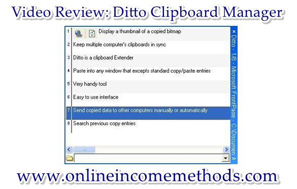 Video Review: Ditto Clipboard Manager for Windows