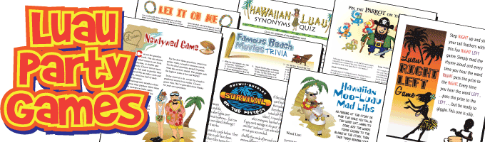 Mad Moose Mama Luau Party Games Pack from Python Printable Games Review