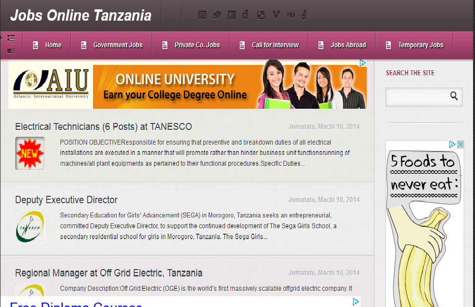 WEBSITE MPYA YA AJIRA IMEINGIA MTAANI IJULIKANAYO KAMA " JOBS ONLINE TZ